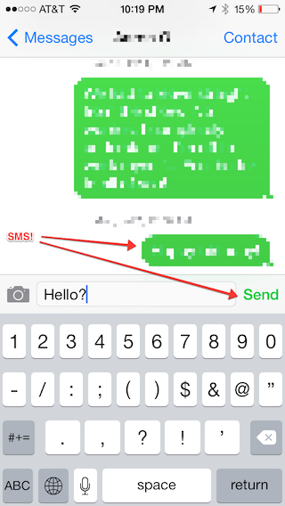 Don't reply to the green messages.