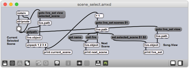 Scene Select Max4Live Device